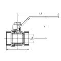 Brass ball valve F/F pn25, J2001 brass ball valve, chrome/ nickel plated